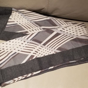 LONG SCARF/SHAWL IN BEIGE, GRAY, BLUE TONES